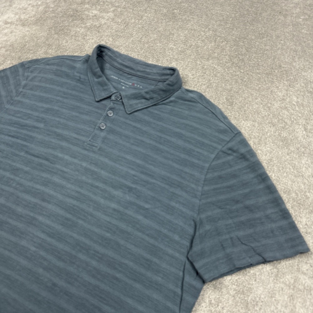 John Varvatos Polo Shirt Mens XL Gray Short Sleeve Knit Cotton Stretch Casual